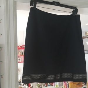 Black skirt with white stiching